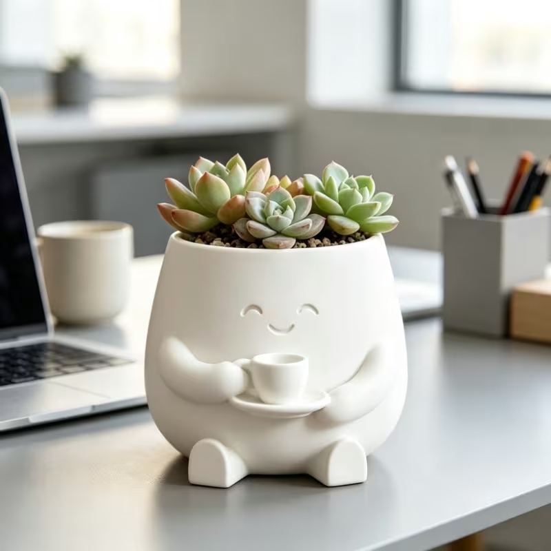 Maceta con Forma de Cara de Ga - Cactus Mix Pot reseña y precio