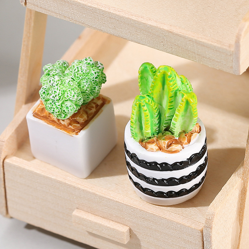 4 unids/set de Mini adornos en - Cactus Mix Pot reseña y precio