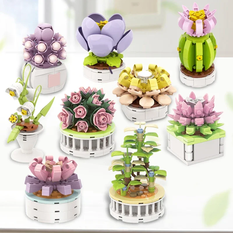 Bloques de Construcción DIY pa - Cactus Mix Pot reseña y precio