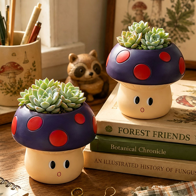 Maceta de resina con diseño de - Cactus Mix Pot reseña y precio
