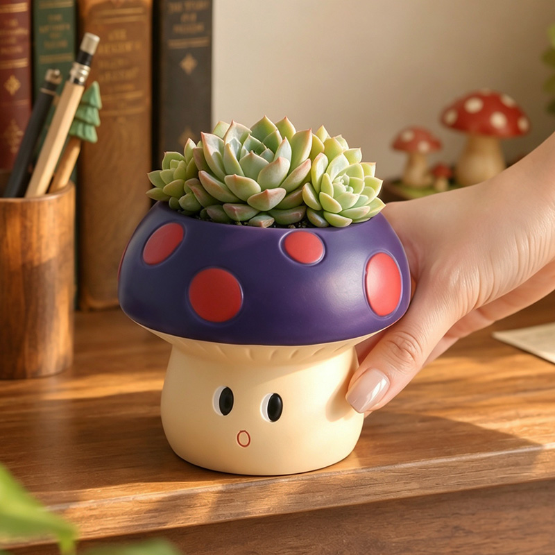 Maceta de resina con diseño de - Cactus Mix Pot reseña y precio