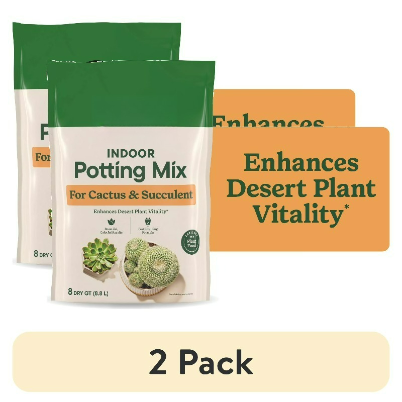 (Paquete de 2) Mezcla de tierr - Cactus Mix Pot reseña y precio